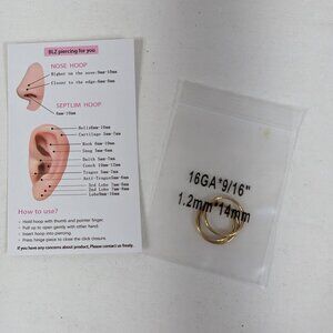 3 16G Hoop Rings